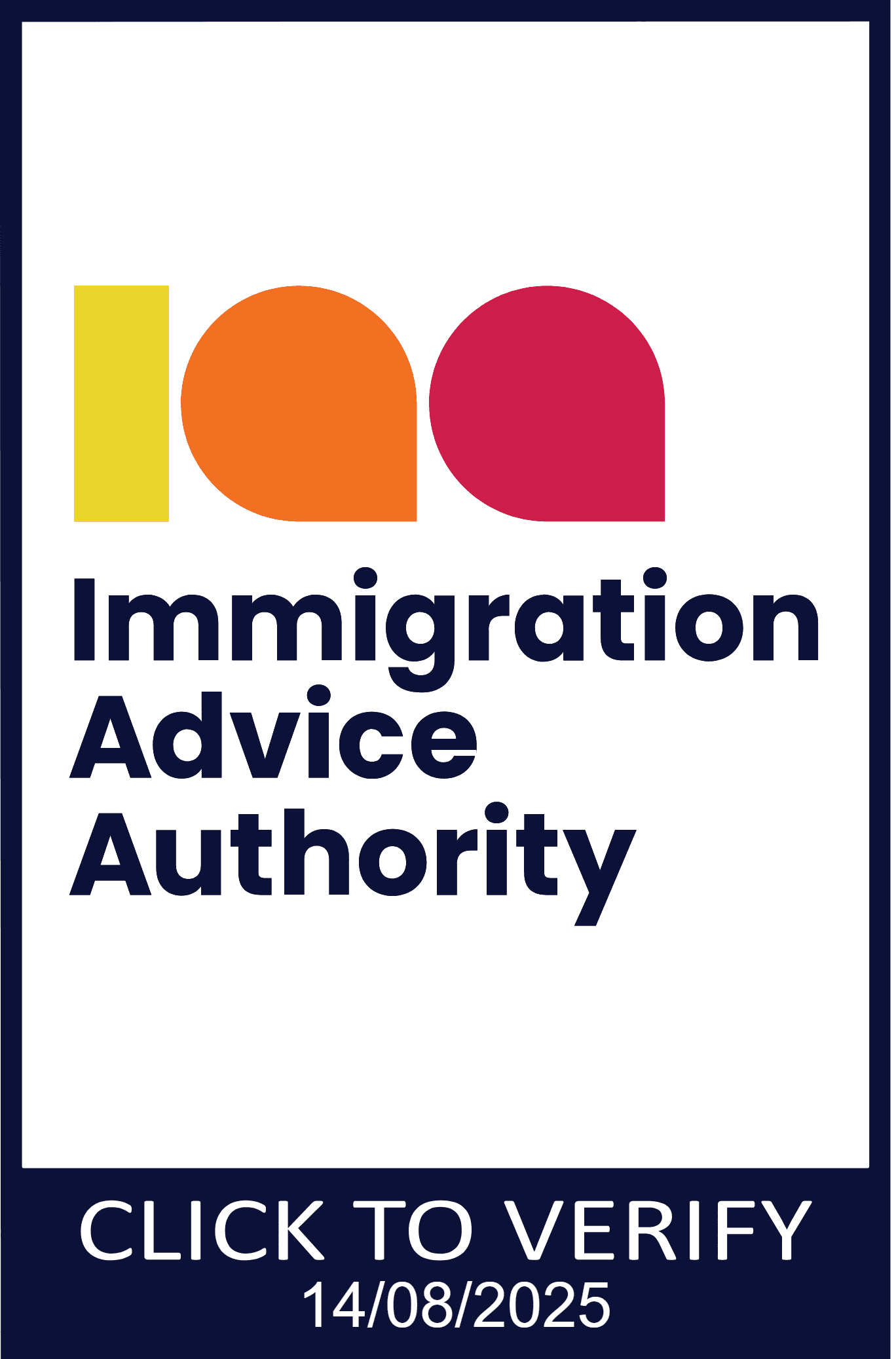 Immigration Advice Authority — registration badge